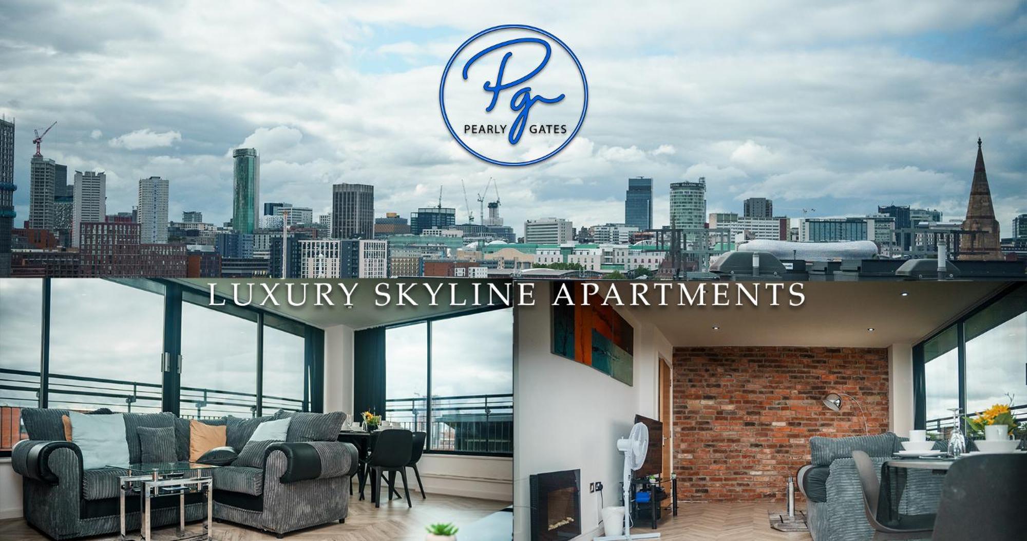 Penthouse - Amazing City Skyline Views - Free Parking - Balcony - Utilita Arena - New St Station - Bullring Shopping Birmingham Bagian luar foto